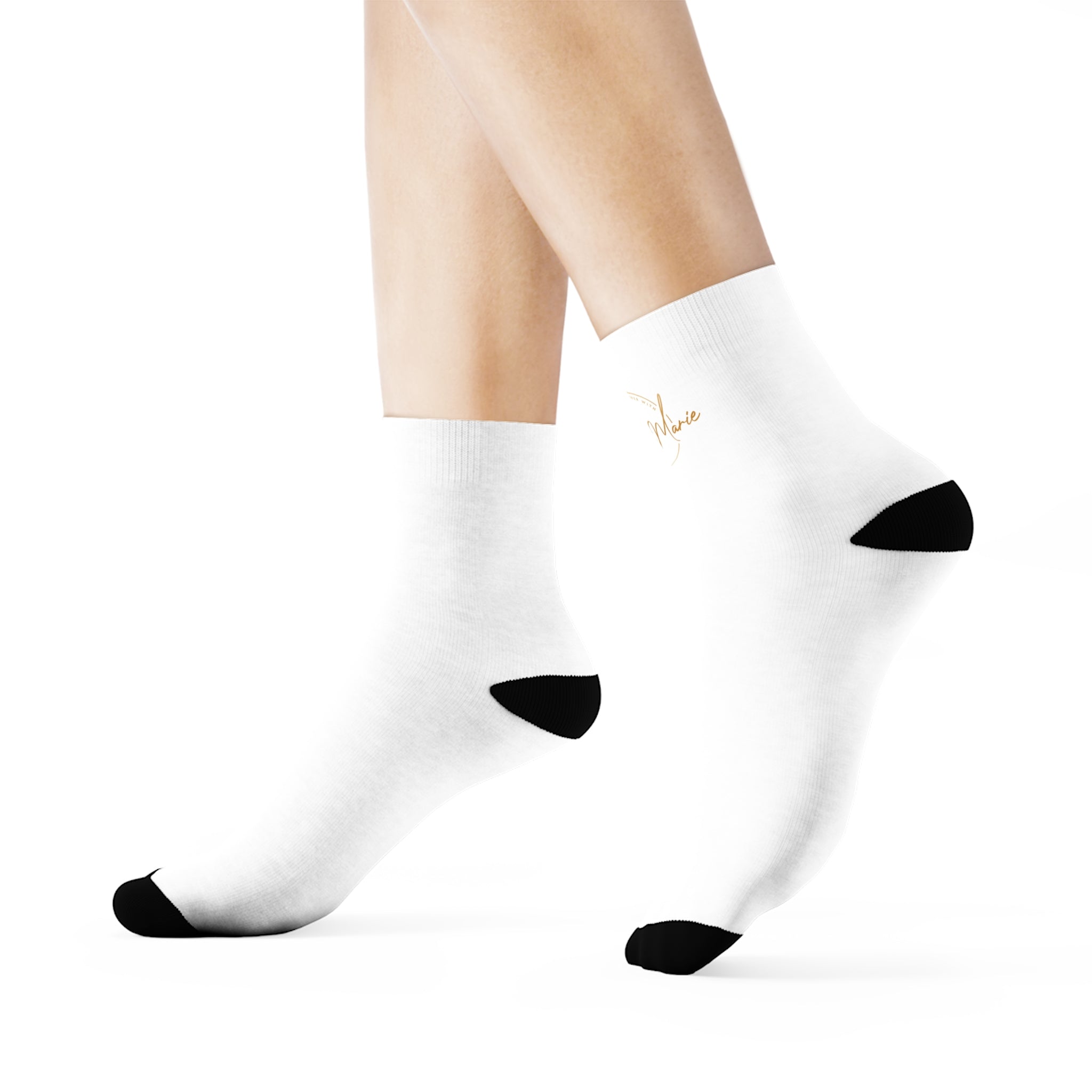 OwnYourPowerWithAnneMarie Logo Crew Socks — Motivational Ankle Socks for Everyday Wear